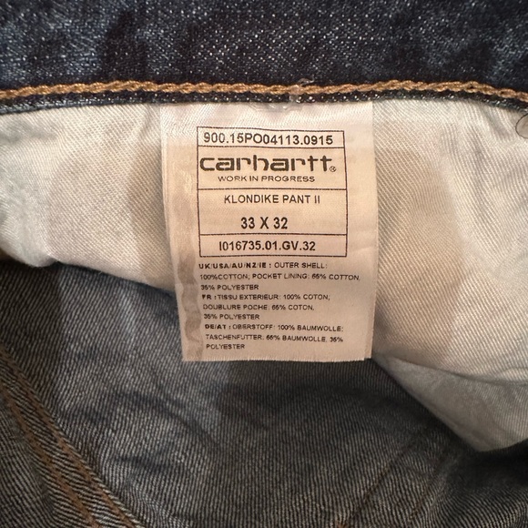 Carhartt WIP Klondike Pant - blue stone washed Maitland Denim (size 33x32) - Picture 6 of 6